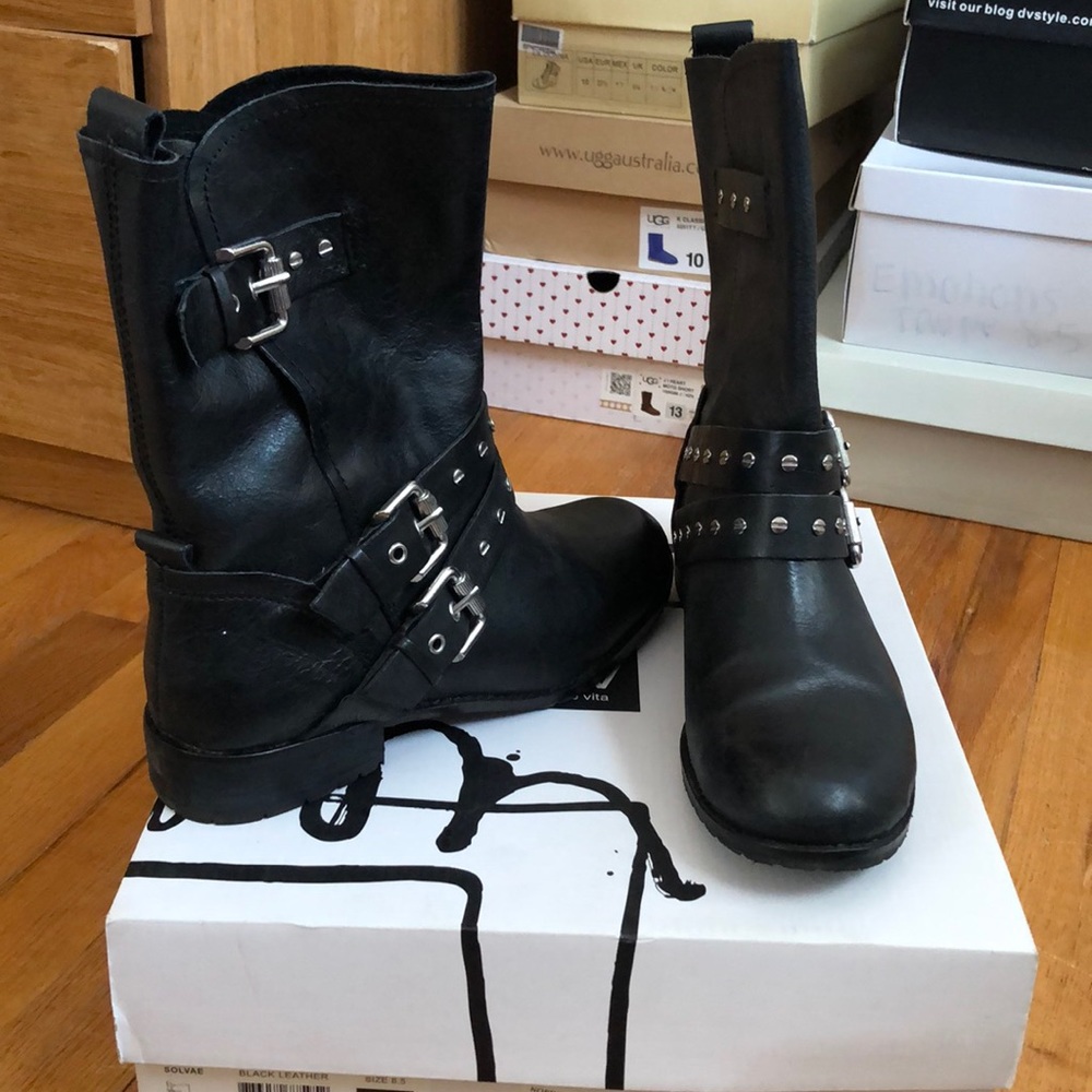 Dolce Vita Solvae Moto Boots Black 8.5